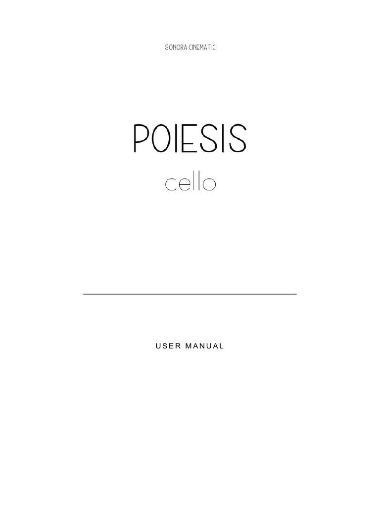 POIESIS CELLO - User Manual | PDF | Microphone | Cello