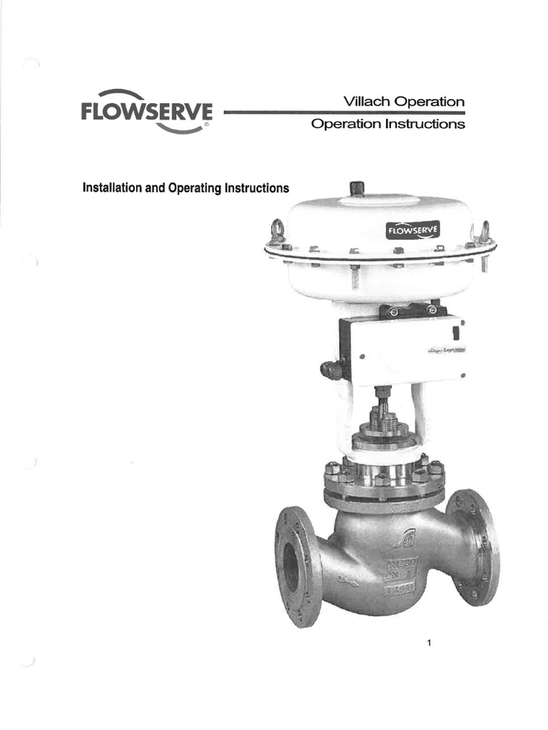 10-01 Operating Instructions Conrol Valve | PDF