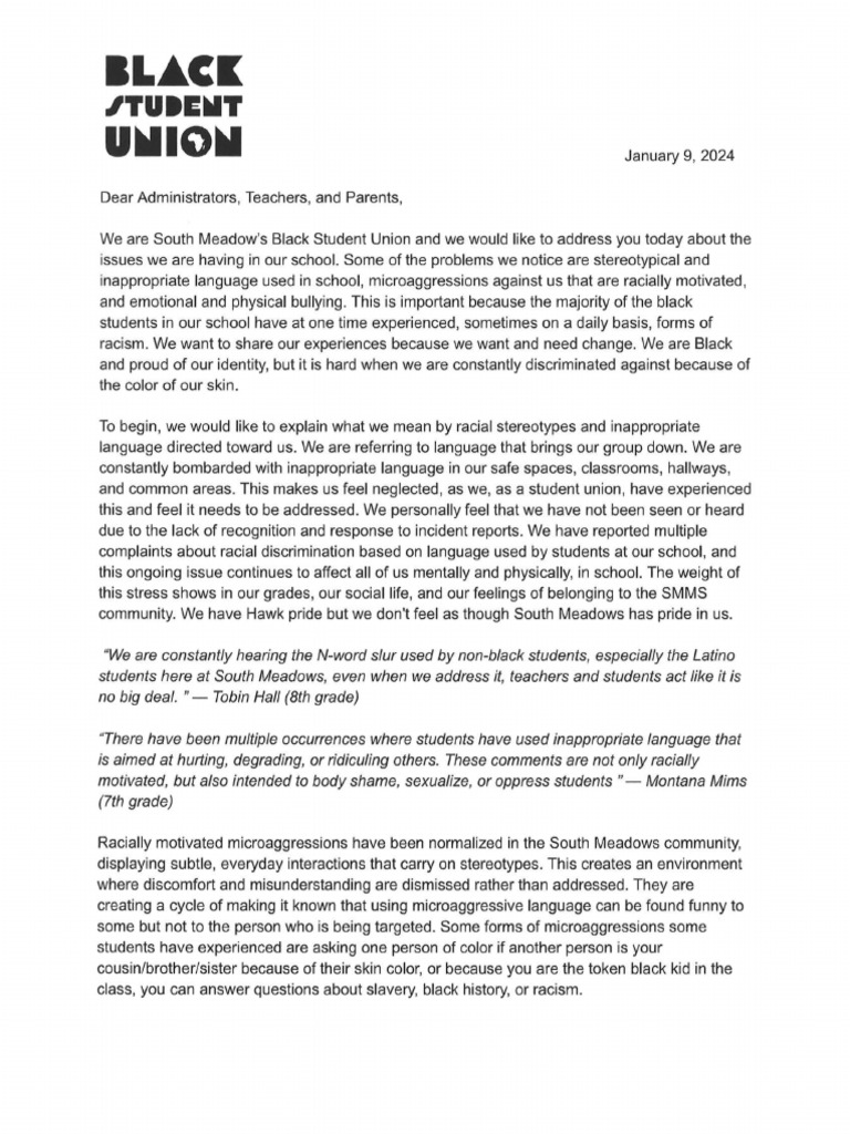 BSU-ADMIN-Letter | PDF | Bullying | Feeling