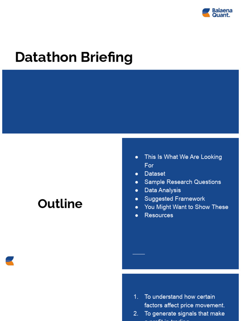 UM Datathon Briefing | PDF | Data Analysis | Scientific Method