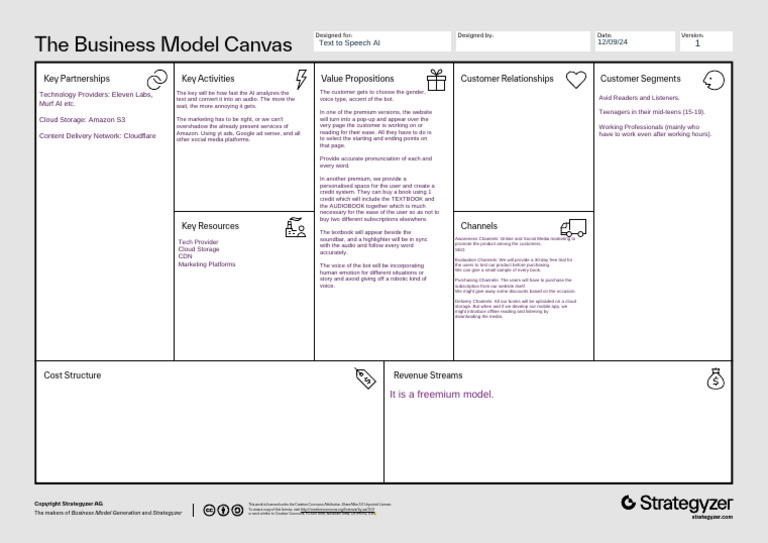 Business Model Canvas 2026 PDF Streaming Media 1