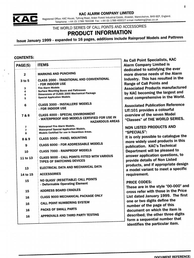 Manual Call Point | PDF