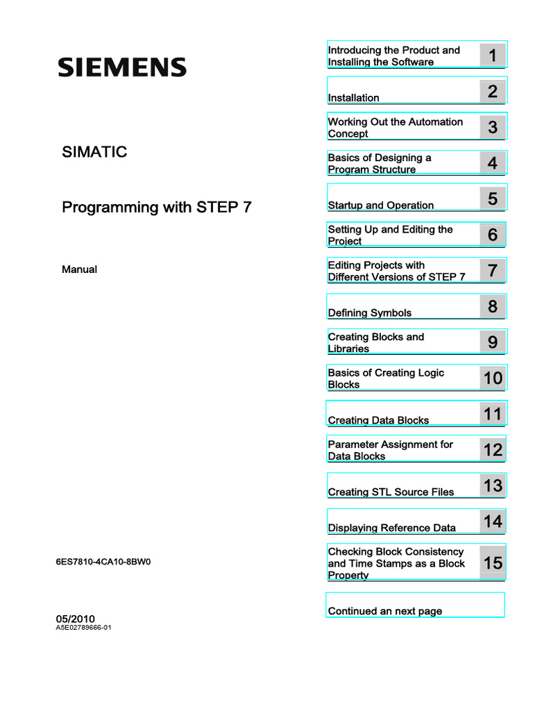 Simatic Programming With STEP 7: This Manual Is Part of The ...