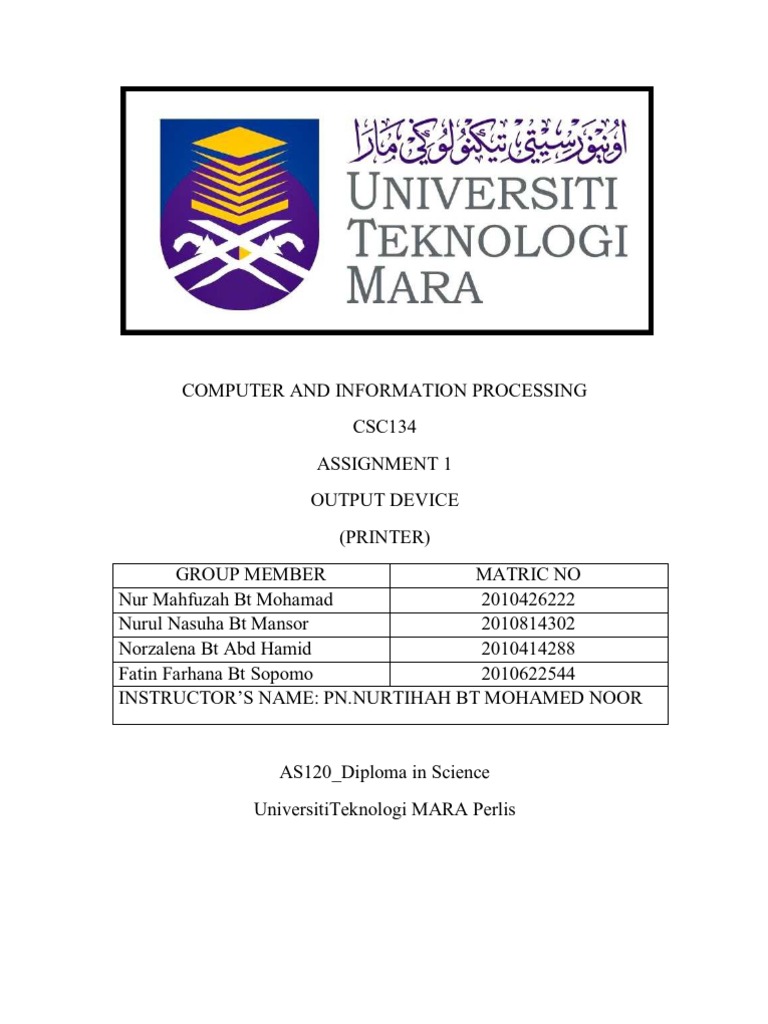 Computer and Information Processing Print | PDF | Printer (Computing ...