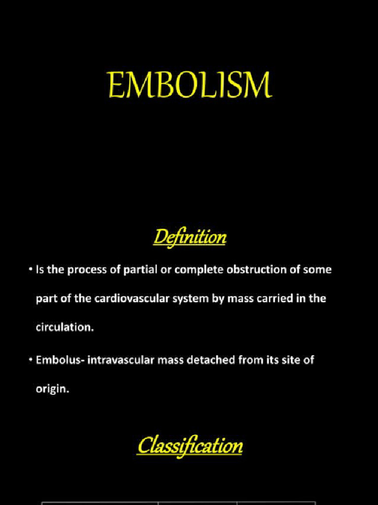 Embolism | PDF