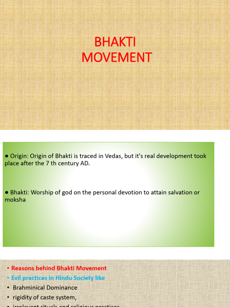 Bhakti Movement | PDF | Vedanta | Moksha
