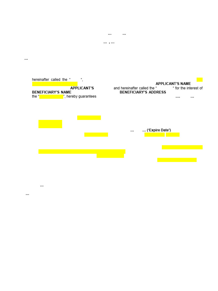 Template Performance Bond English_240327_113405 | PDF | Private Law