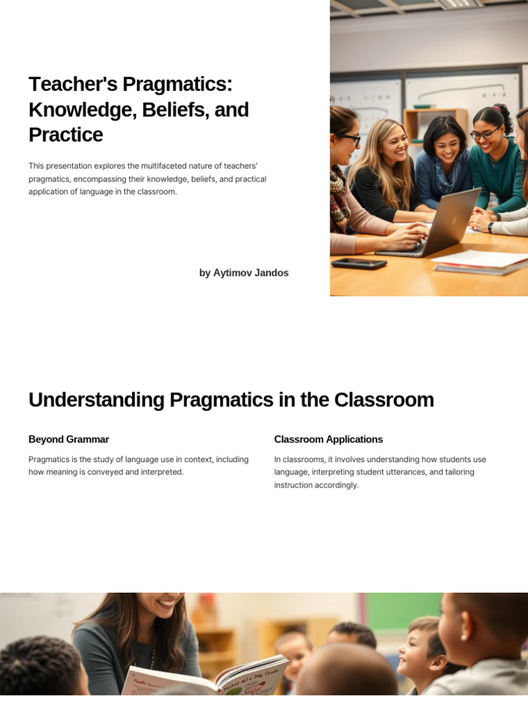 Understanding Teachers' Pragmatics in Classrooms | PDF | Teachers ...