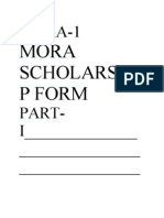 MORA-1: Mora Scholarshi P Form