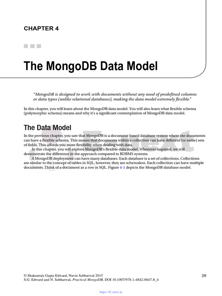 4-The MongoDB Data Model (E-next.in) | PDF | Json | Databases
