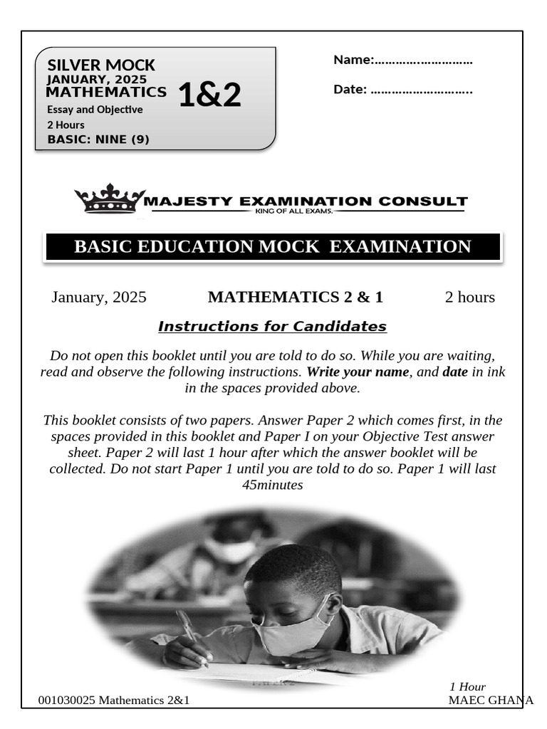 2025 Mathematics Mock Exam Paper | PDF | Inequality (Mathematics) | Angle