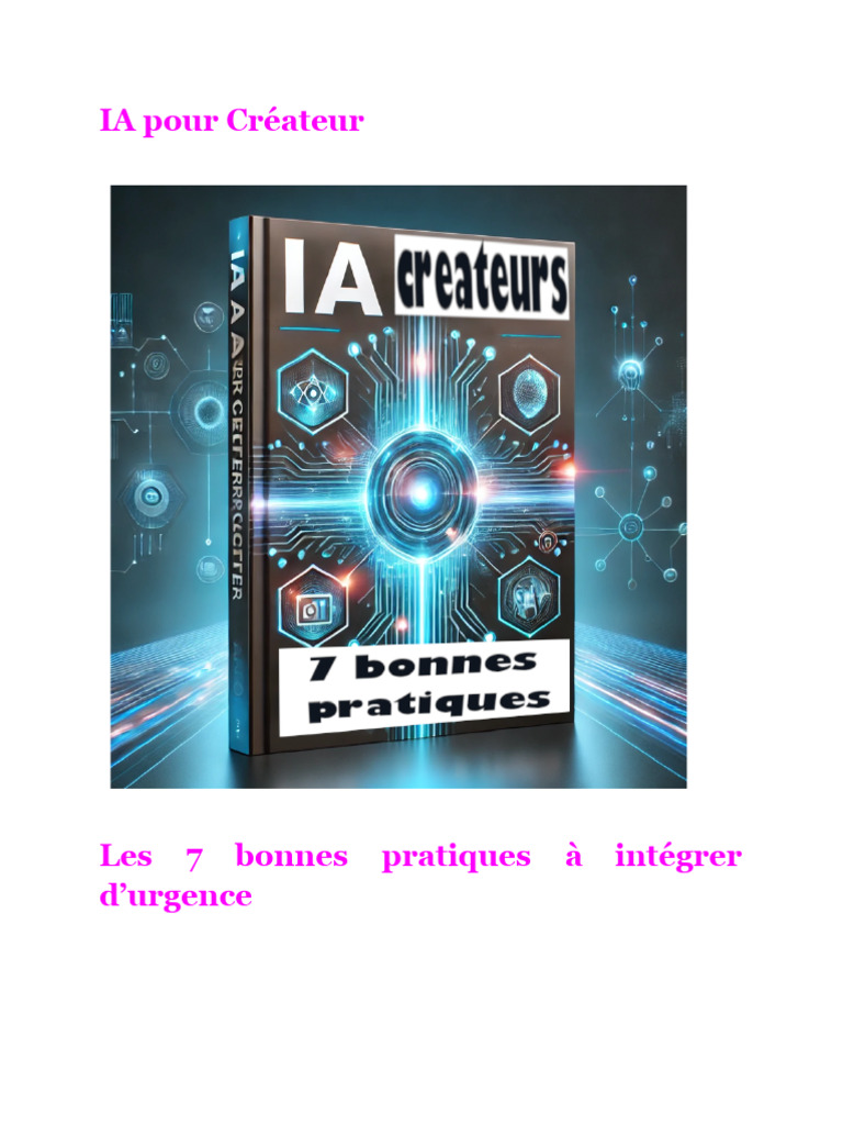 7 Pratiques IA pour Créateurs de Contenu | PDF | Intelligence ...