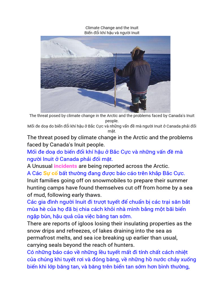 Climate Change and The Inuit | PDF