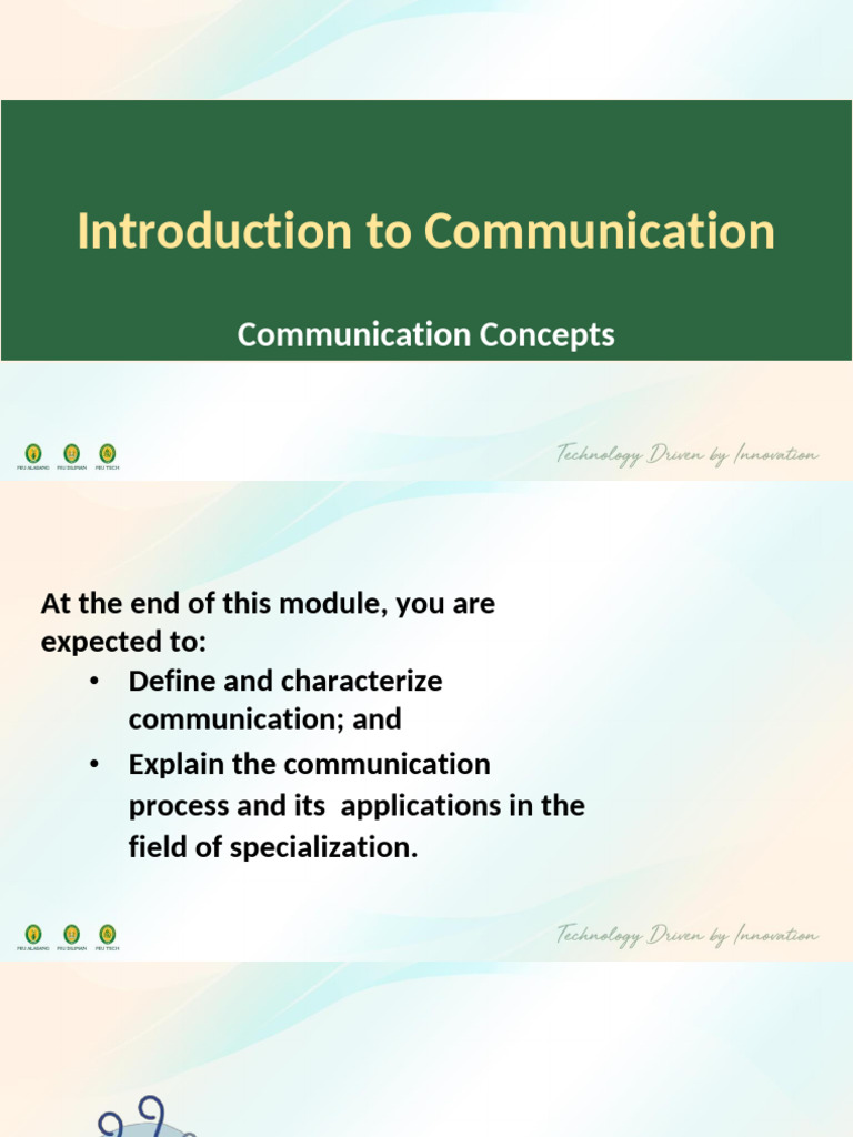 Introduction to Communication Concepts | PDF | Communication | Hierarchy