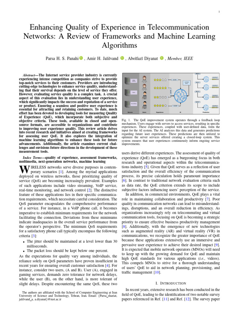 QoE in Telecom: Machine Learning Insights | PDF | Deep Learning ...