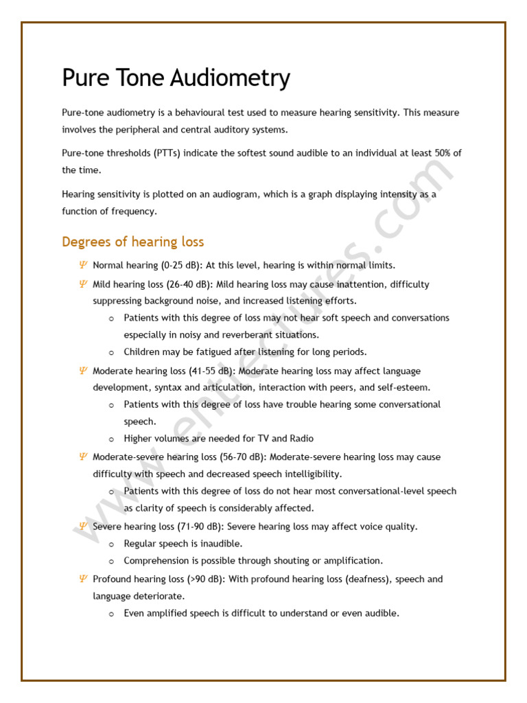 Dialogue With The ENT Residents - Pure Tone Audiometry | PDF | Hearing ...