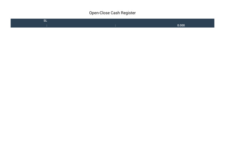 Open-Close Cash Register | PDF