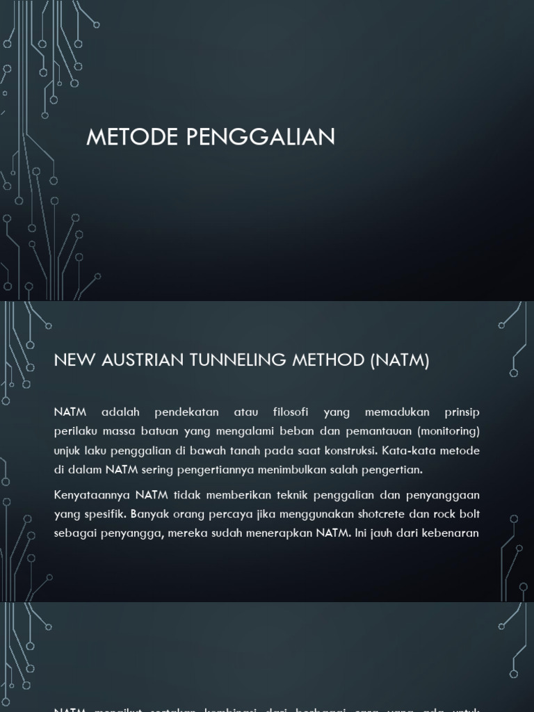 Metode Penggalian NATM dan Prinsipnya | PDF