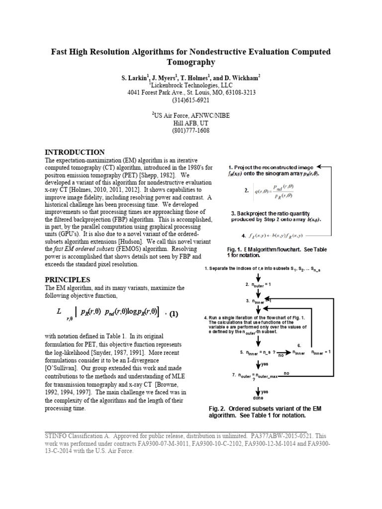Fast EM Algorithm for X-ray CT | PDF | Multidimensional Signal ...