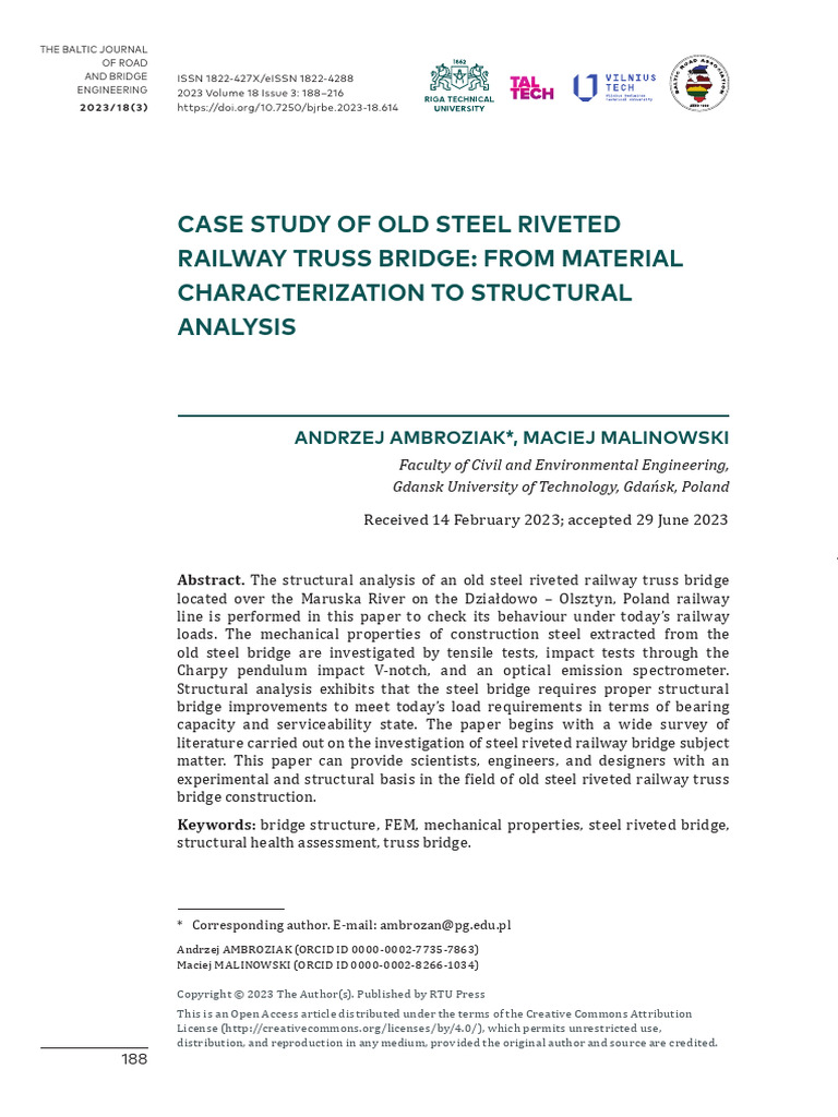 Structural Analysis of Steel Truss Bridge | PDF | Strength Of Materials ...