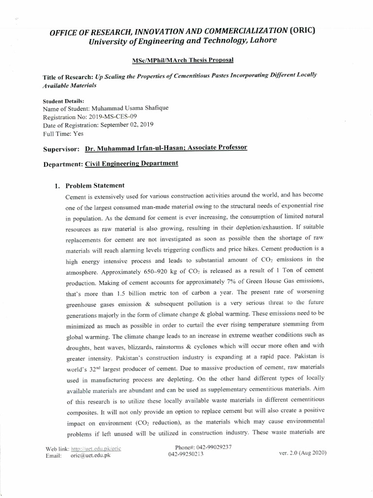 Research Thesis Problem Statement | PDF