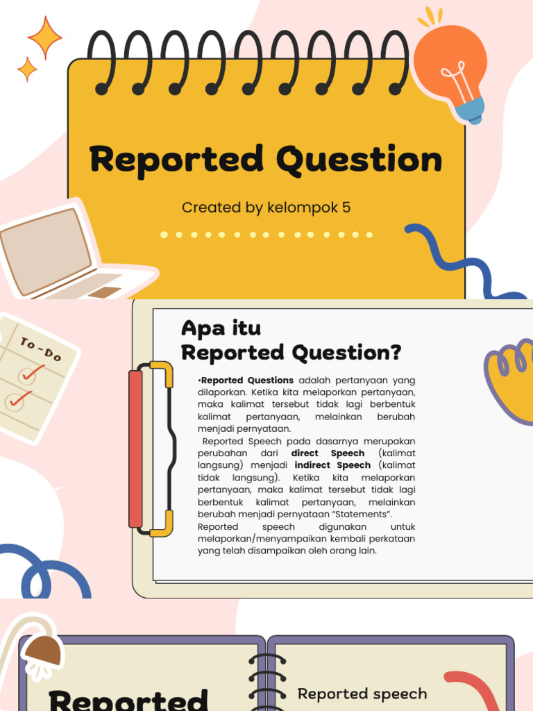 Panduan Lengkap Reported Questions | PDF