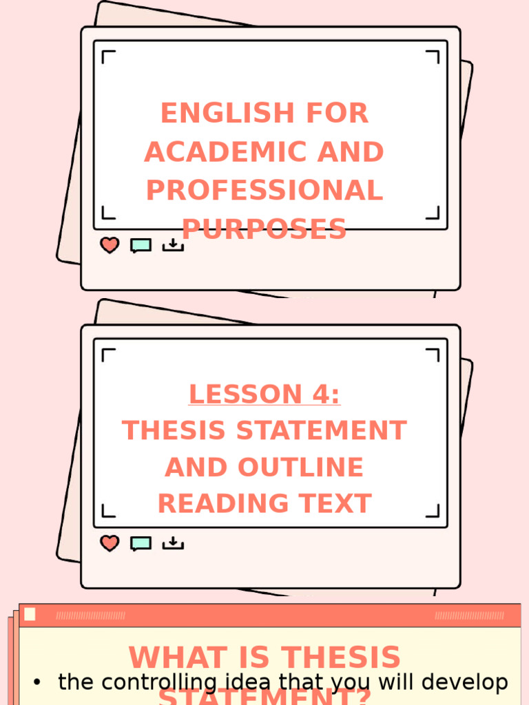 Thesis Statement and Outline Guide | PDF