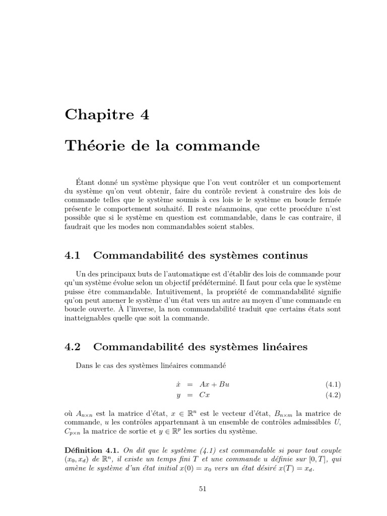 Commandabilité des systèmes dynamiques | PDF | Physique mathématique ...