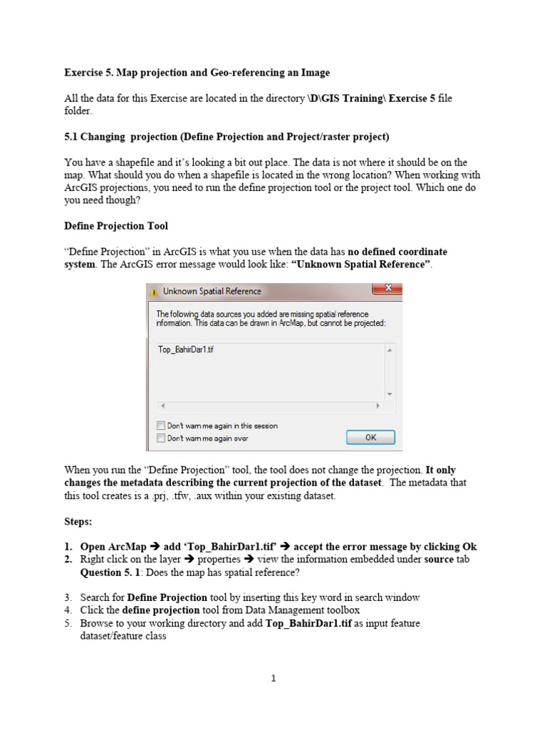 Map Projection and Geo-referencing Guide | PDF | Arc Gis | Geographic ...