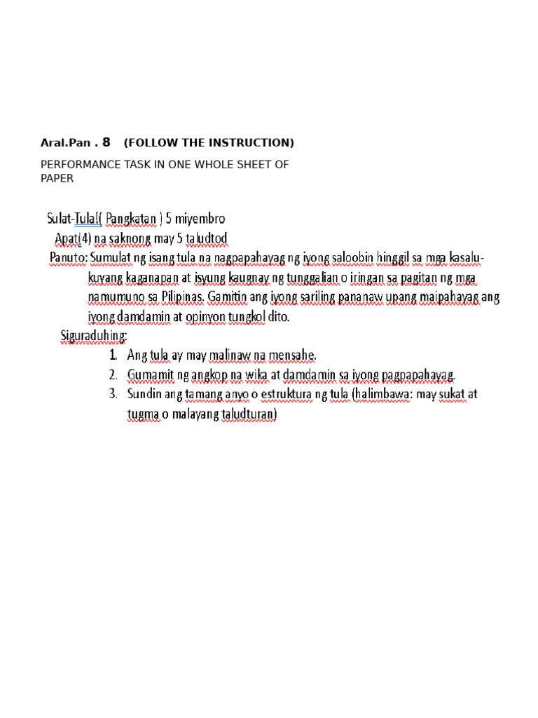 Ap 8 Q3 Performance Task | PDF