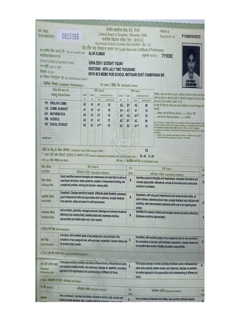 10 Marksheet PDF | PDF