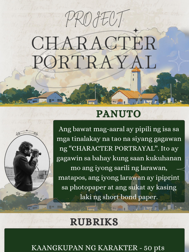 Project - Character Portrayal | PDF