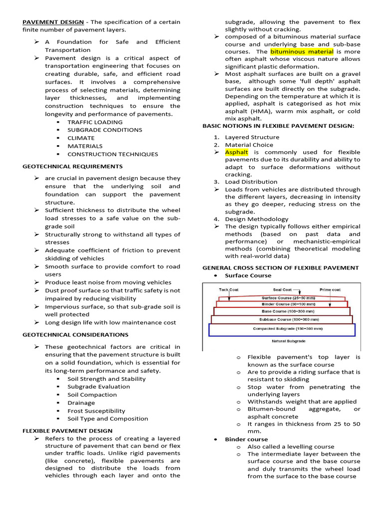 Flexible Pavement Design Essentials | PDF | Road Surface | Concrete