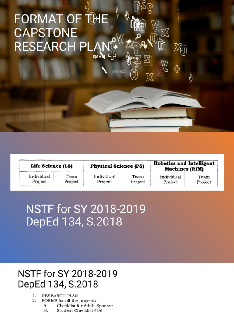 Format of The Capstone Research Plan | PDF