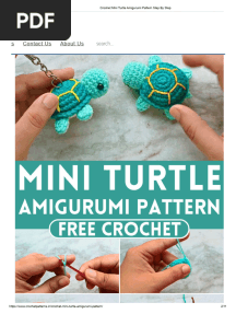  Mini Turtle Amigurumi Pattern