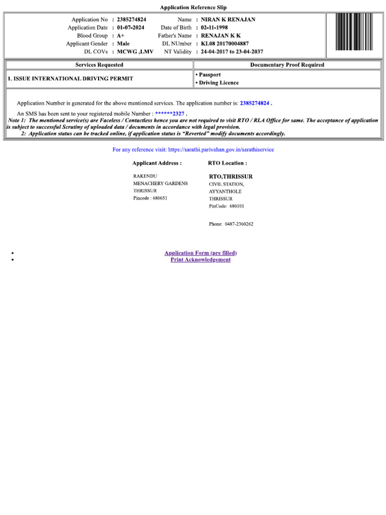International Driving License Paperworks | PDF
