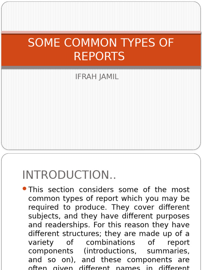 Some Common Types of Reports | PDF | Agenda (Meeting)