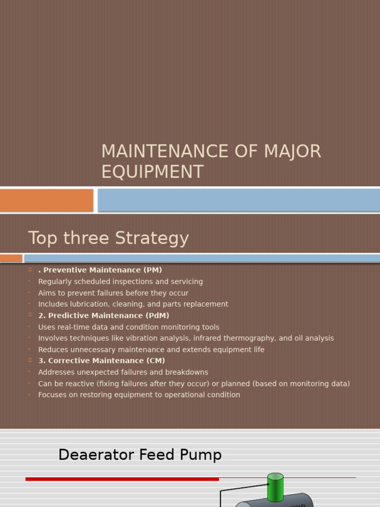Maintenance Major Eqipment | PDF | Pump | Mechanical Engineering