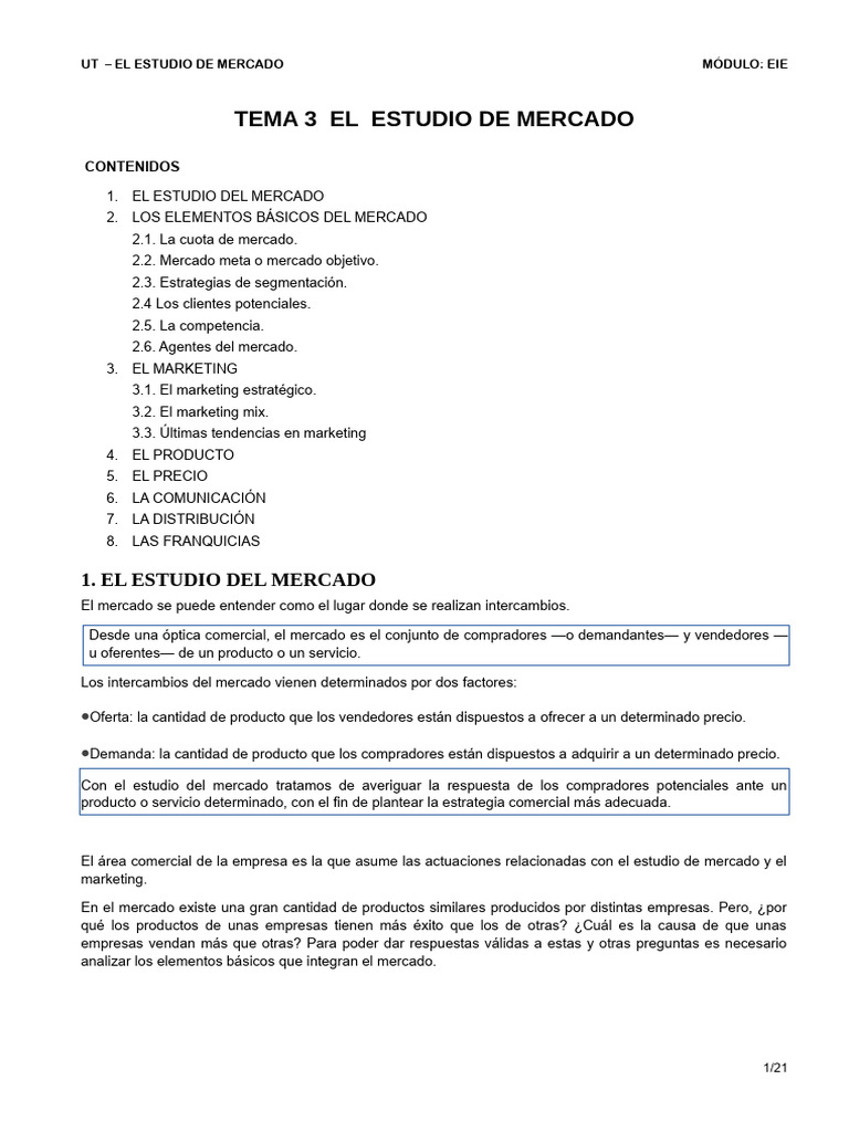 Estudio de Mercado y Estrategias de Marketing | PDF | Marketing ...