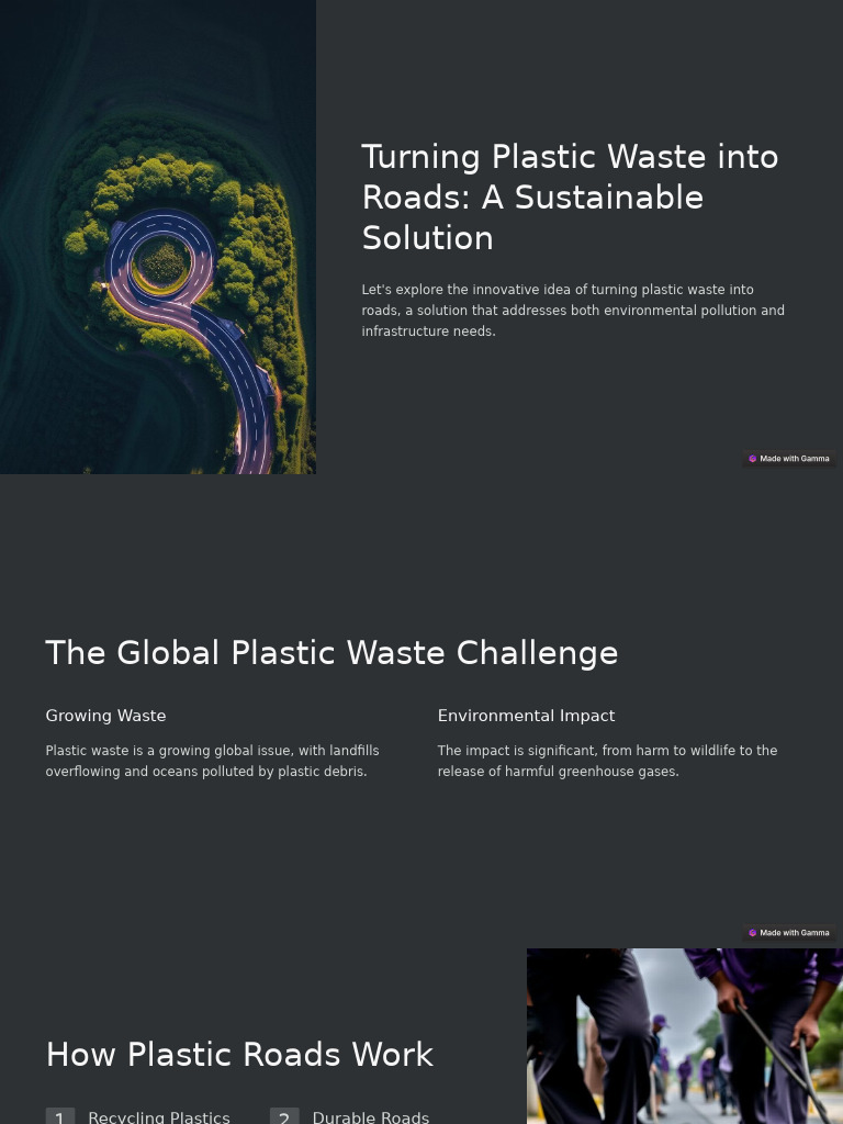 Plastic Waste to Sustainable Roads | PDF | Waste | Sustainability