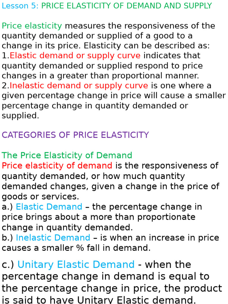 Understanding Price Elasticity of Demand | PDF | Elasticity (Economics ...