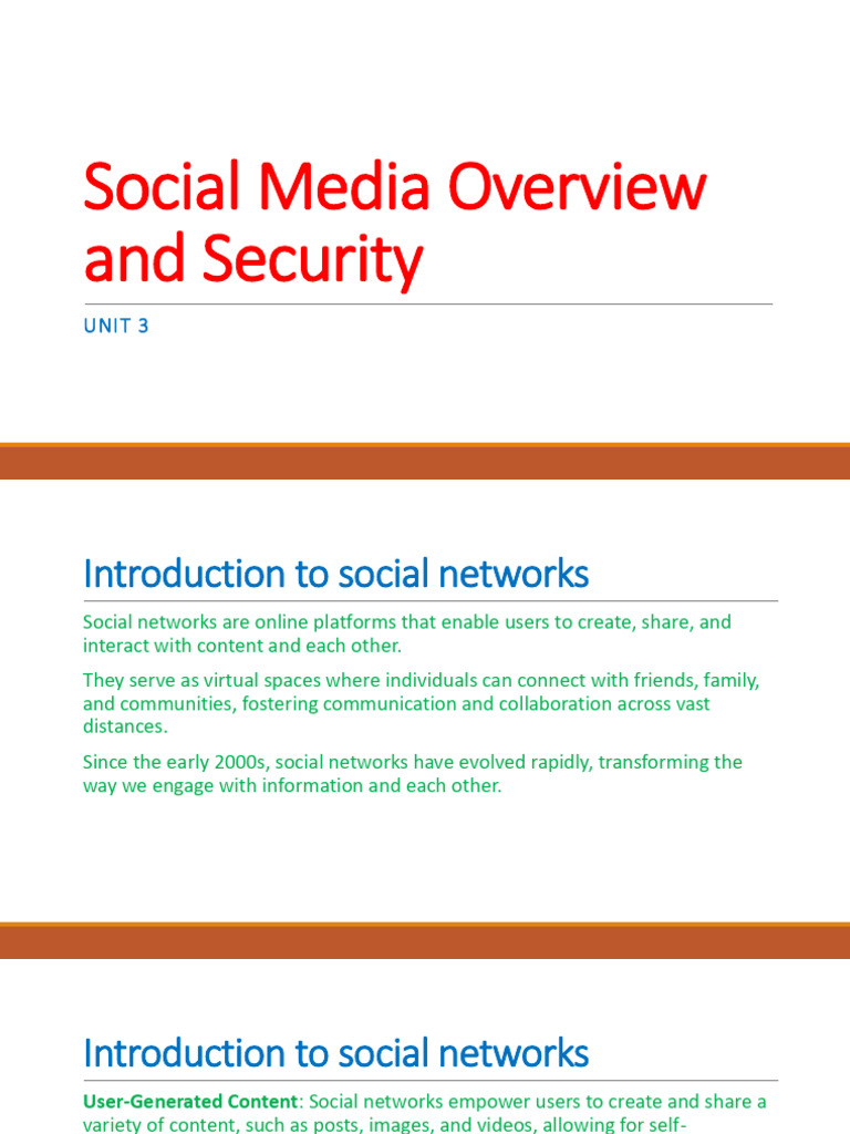 Social Media Platforms and Security Guide | PDF | Popular Culture ...