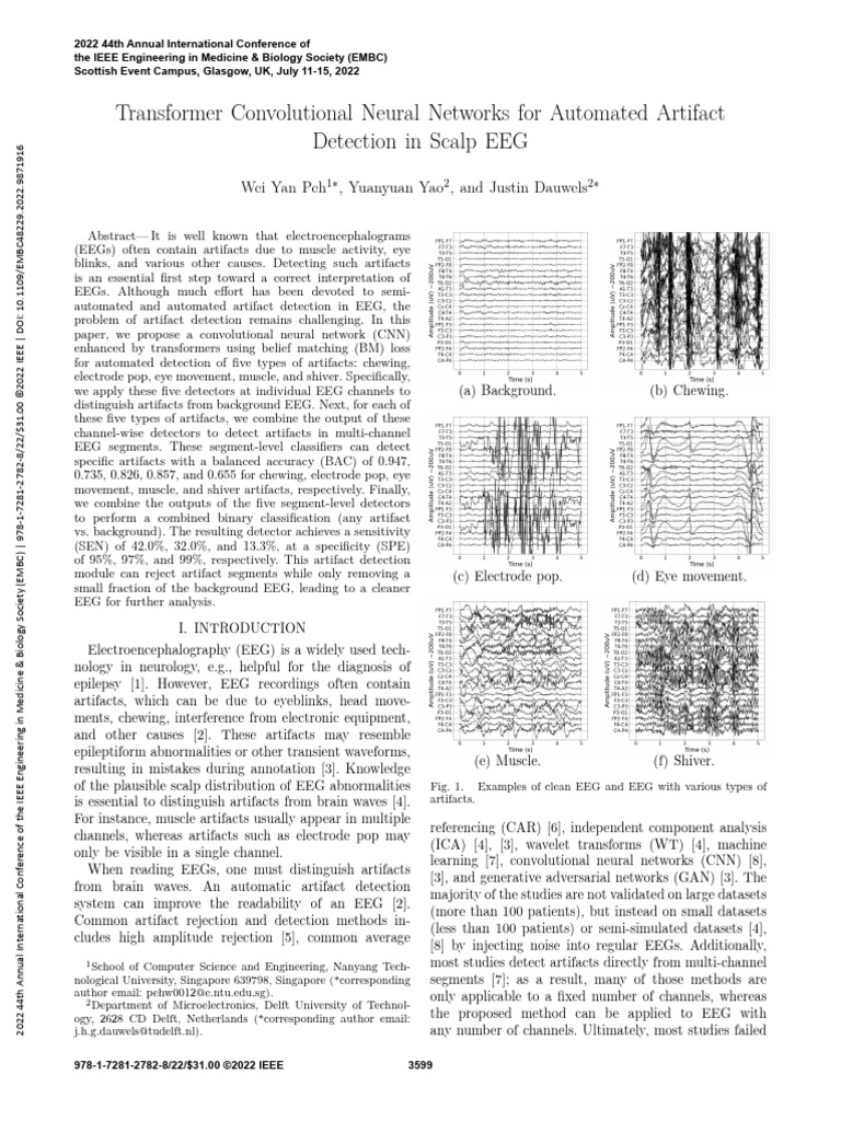 Transformer Convolutional Neural Networks For Automated Artifact ...