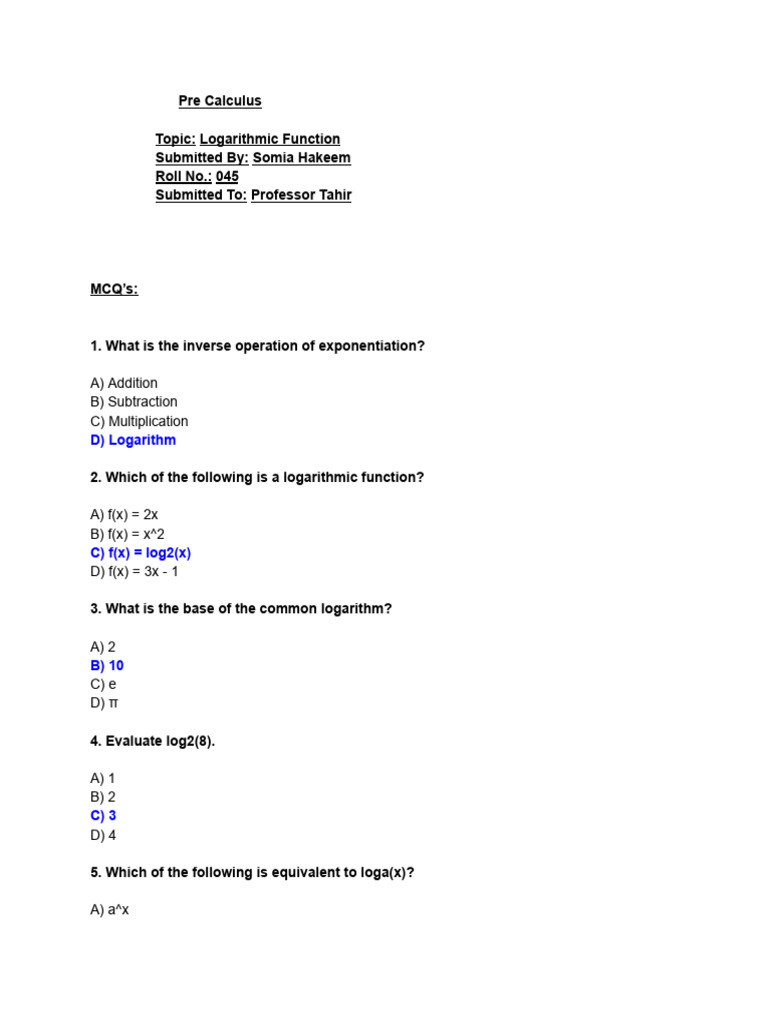 Pre Calculus | PDF