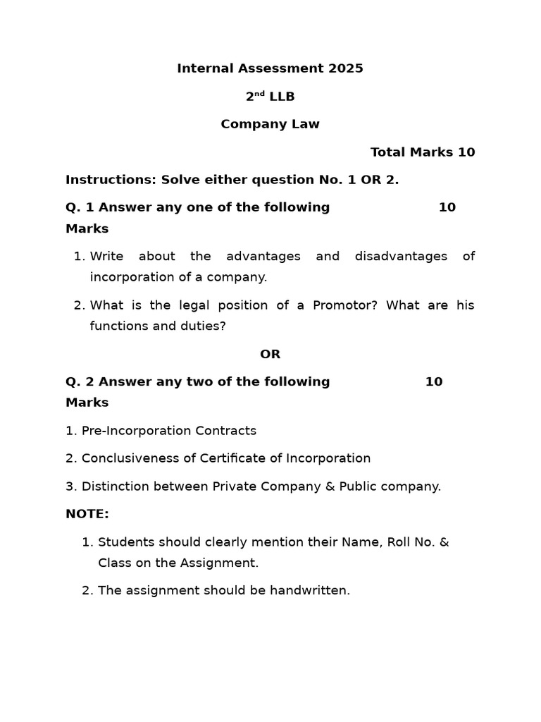 Assignment 2nd LLB | PDF