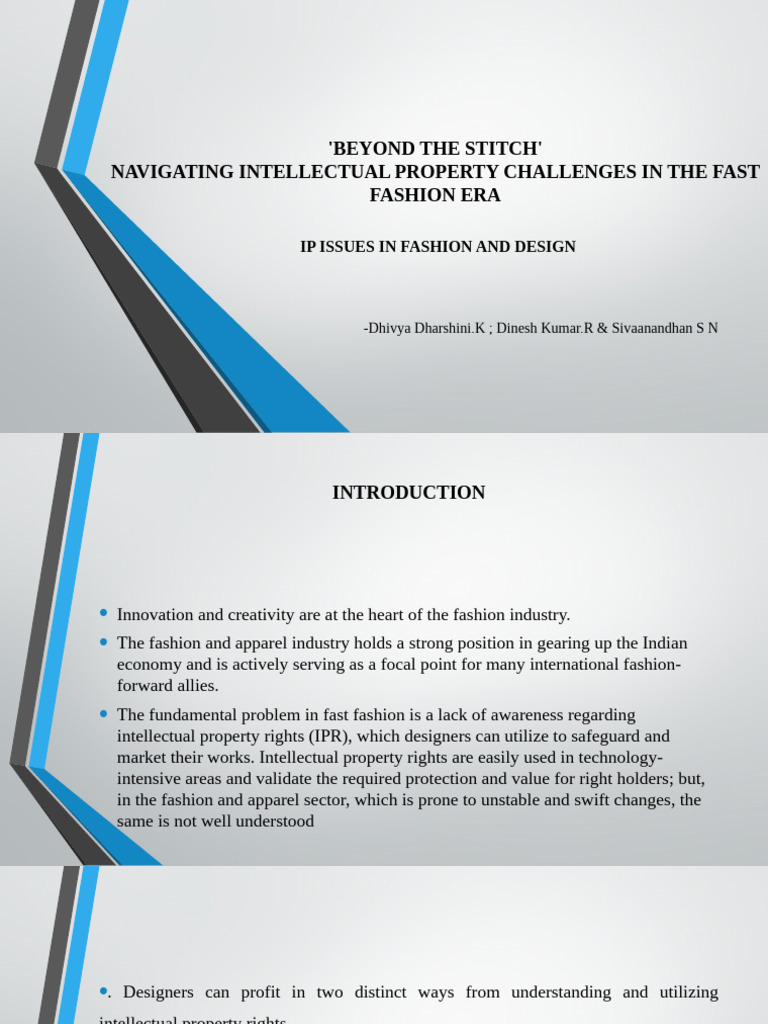 Fast Fashion and IPR Challenges | PDF | Intellectual Property | Fashion