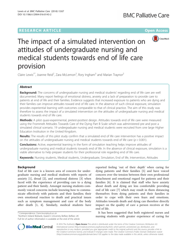 s12904-016-0143-2 | PDF | End Of Life Care | Nursing