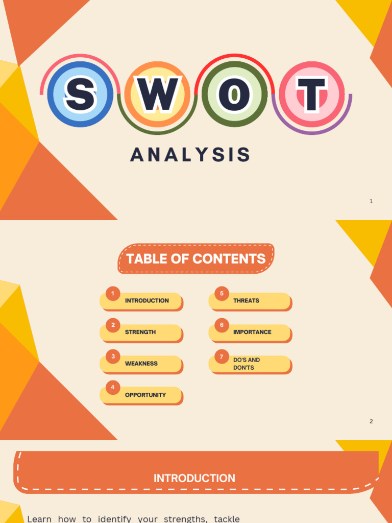 Effective SWOT Analysis Guide | PDF | Swot Analysis | Mentorship