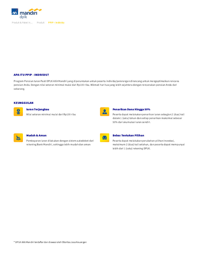 PPIP - Individu - DPLK | PDF