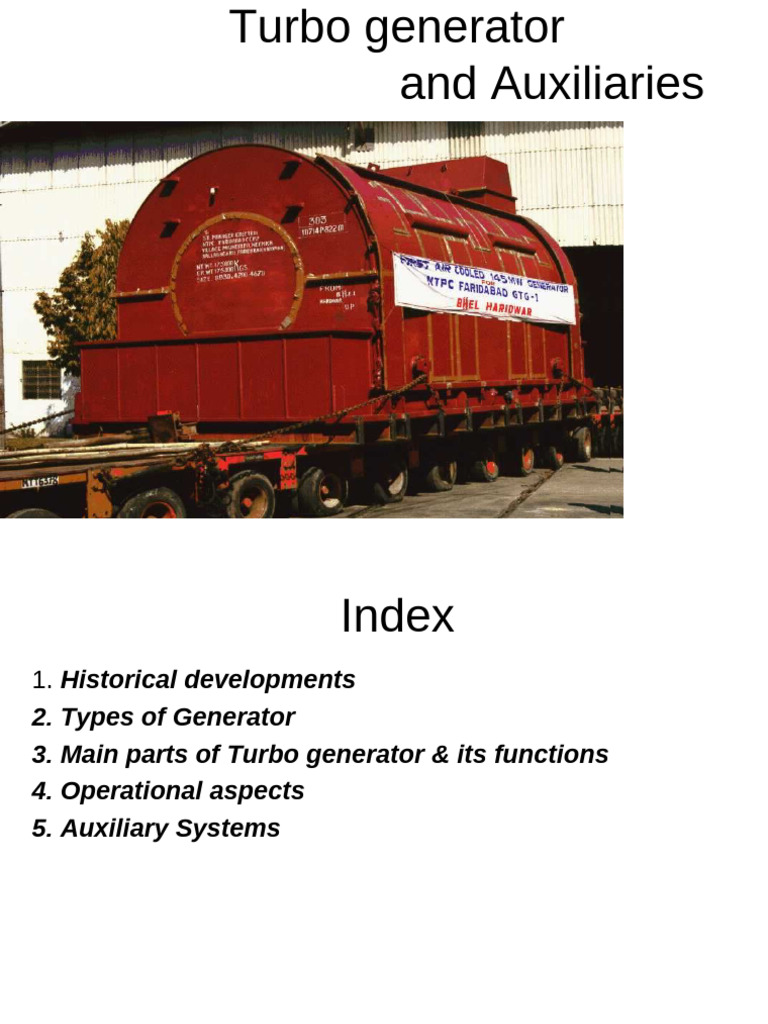 Turbo Generator Overview and Components | PDF | Electric Generator ...